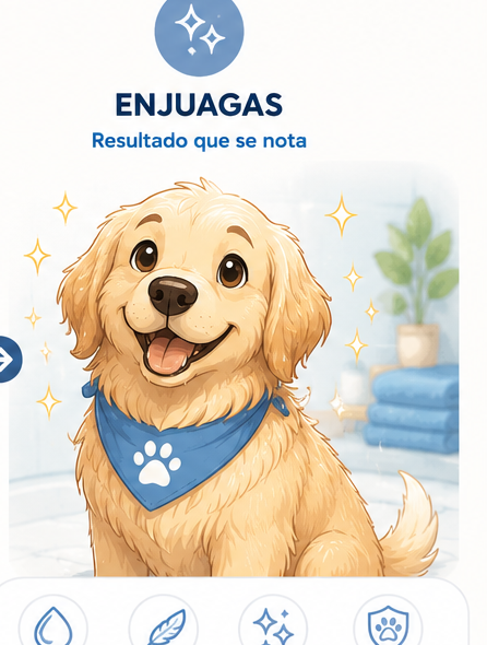 Perrito limpio y feliz después del baño