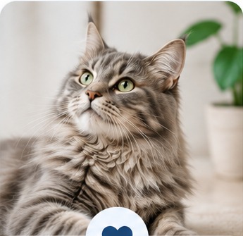 Gato adulto de pelo abundante