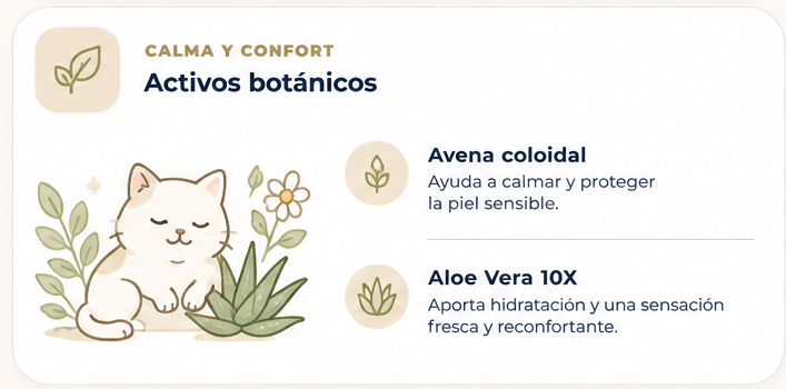 Calma y confort con avena coloidal y aloe vera