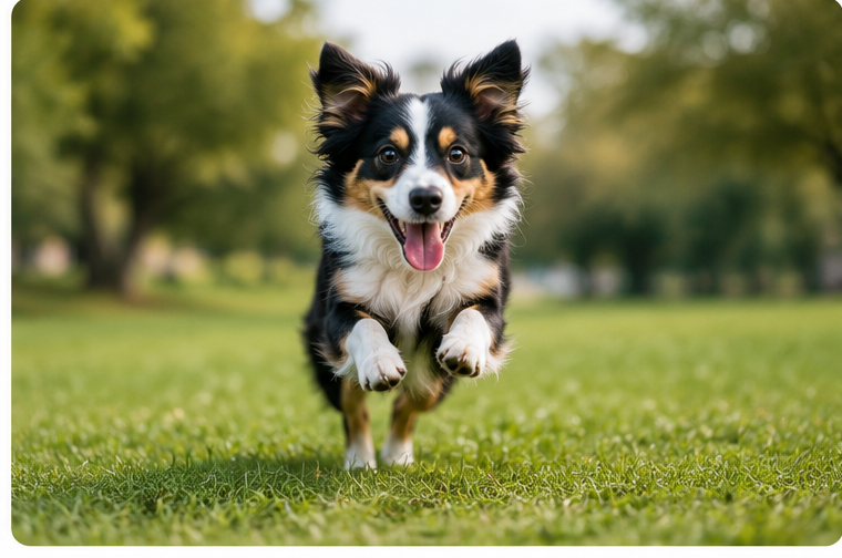 Perro muy activo que necesita apoyo para articulaciones