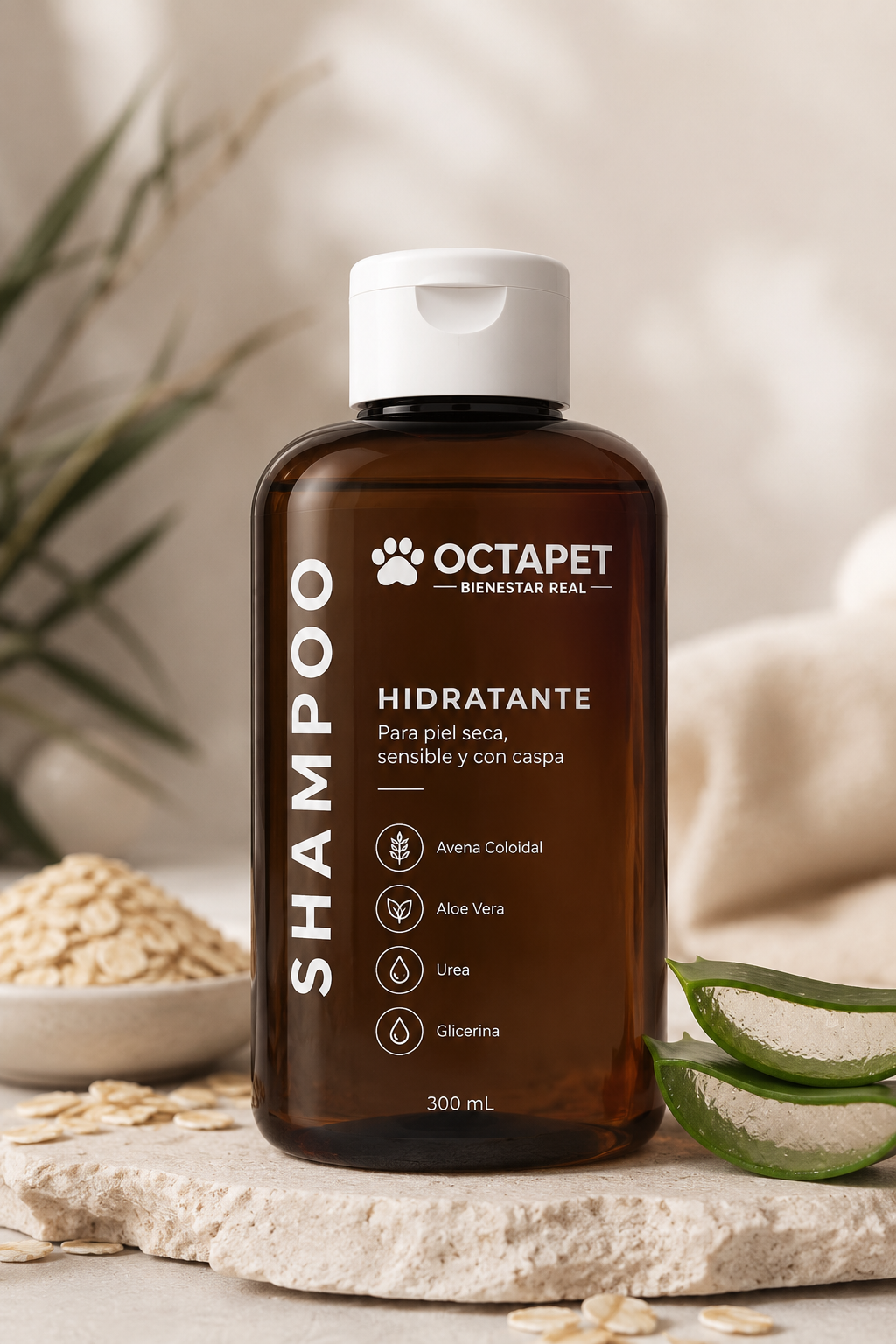 Shampoo hidratante Octapet para perros