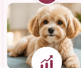 Perro pequeño de edad avanzada y salud cardiovascular