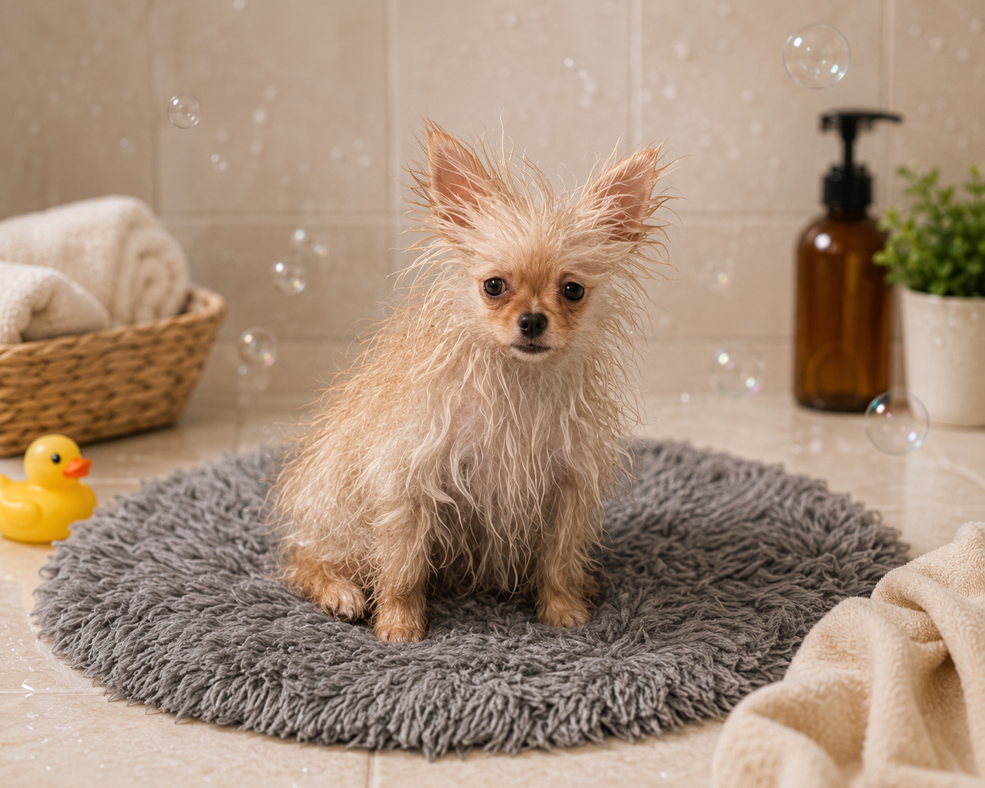 Terry recién bañado con Shampoo Hidratante Octapet